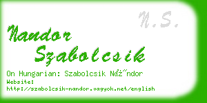 nandor szabolcsik business card